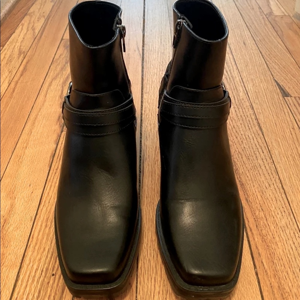 Cowboy style ankle boots